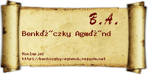 Benkóczky Agmánd névjegykártya